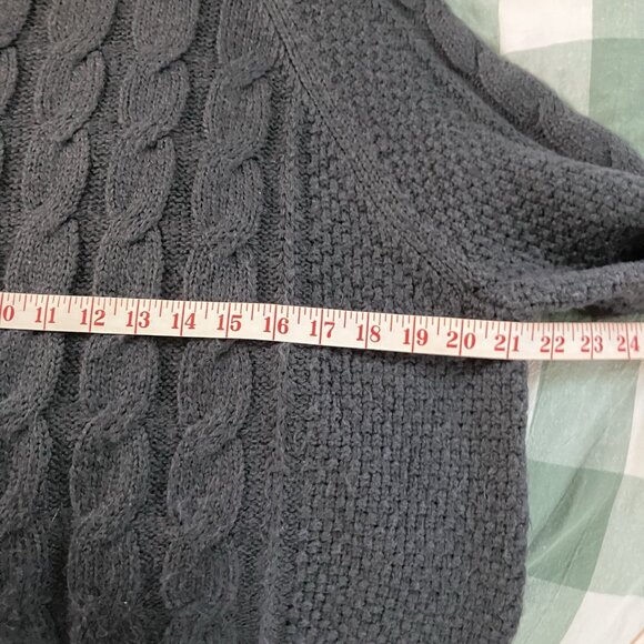 Gap Cable Knit Turtleneck Sweater Womens XS Cast Iron Comfy Pullover - Picture 6 of 7